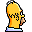 Back of Homer's head icon